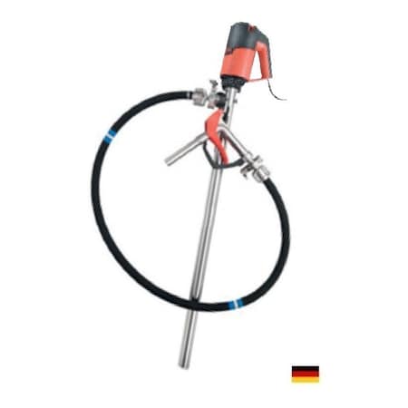 Drum Pump,Stainless Steel,39 Long,Motor,120V,60Hz,1ph,500W Power,6 Ft Hose,hand Nozzle